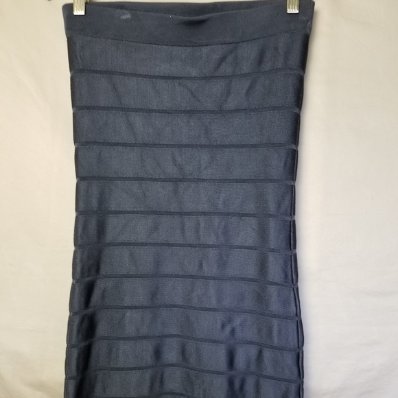 French Connection Charcoal Gray Strapless Bandage Dress Bodycon Size 8 - Picture 6 of 10